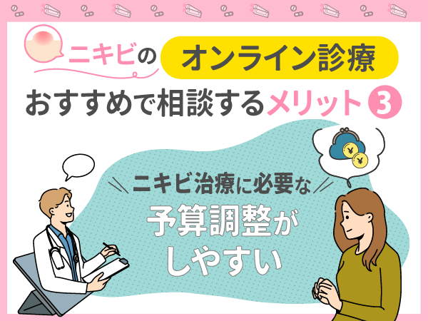 ニキビ治療に必要な予算調整がしやすい